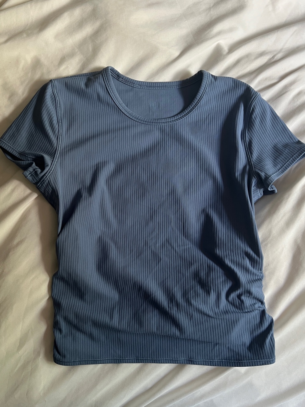 All It Takes Back-Twist Ribbed Short-Sleeve Shirt